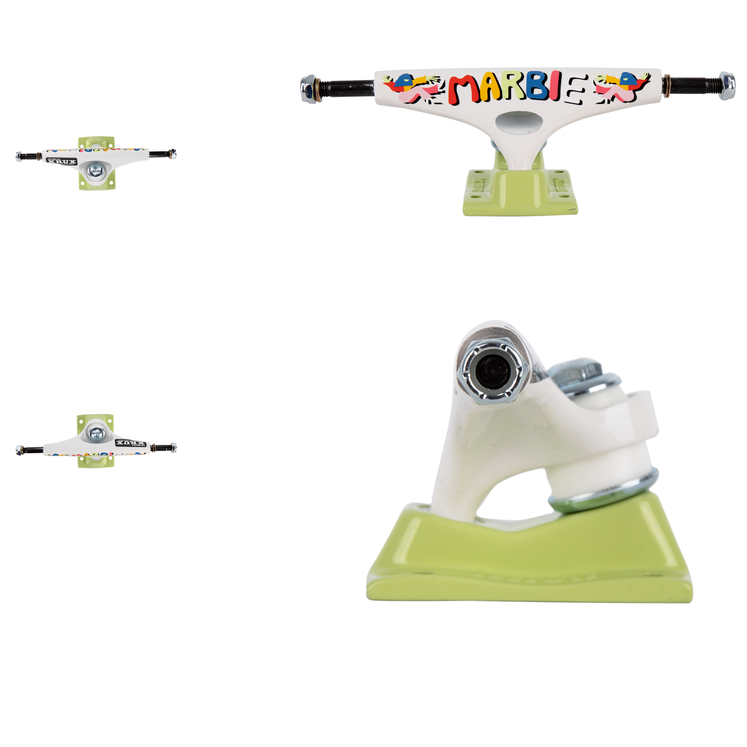 Krux DLK K5 Marbie Miller Skateboard Trucks - White 8"