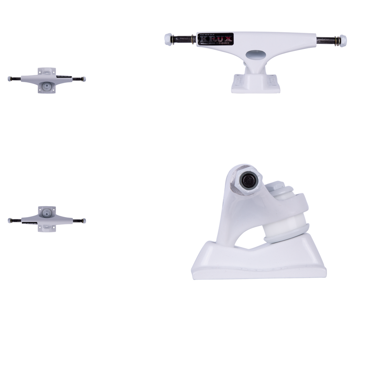 Krux DLK K5 Reverse Goth Skateboard Trucks - White 8.25"