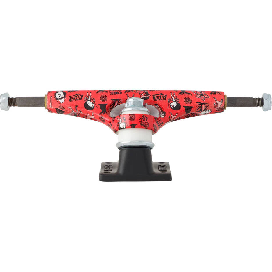 Krux x Stranger Things K5 Code Red Skateboard Trucks - 8"