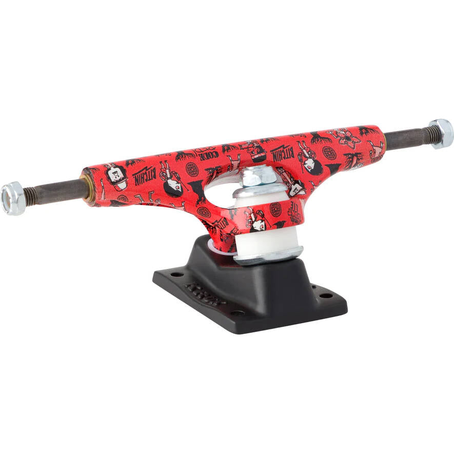 Krux x Stranger Things K5 Code Red Skateboard Trucks - 8"