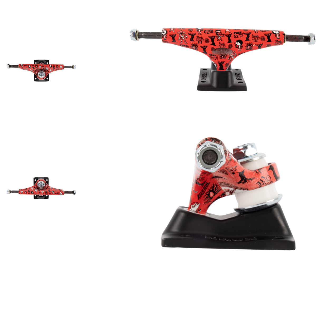 Krux x Stranger Things K5 Code Red Skateboard Trucks - 8"