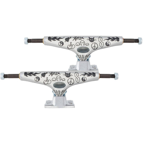 Krux K5 Doodle Skateboard Trucks - Silver 8.25"