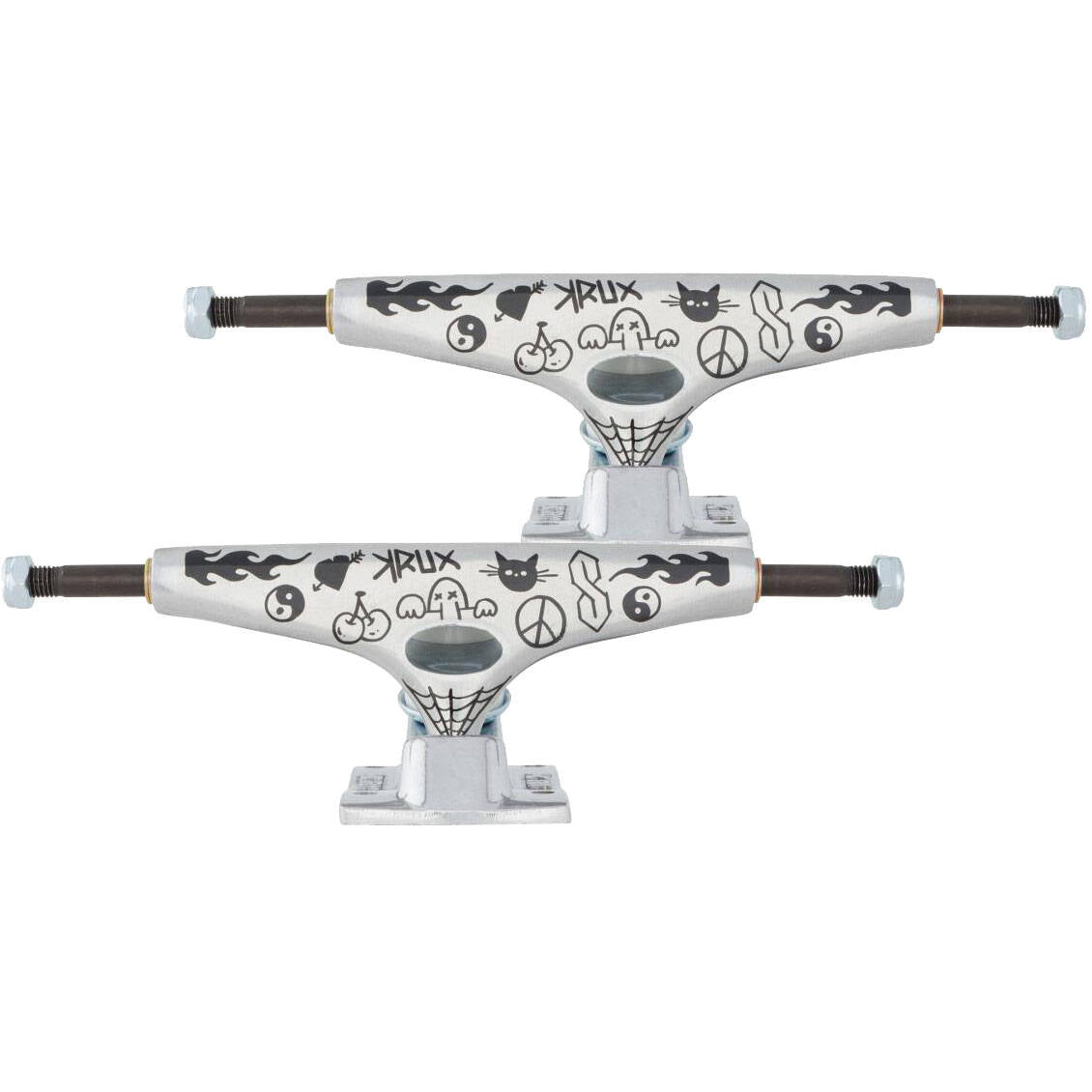Krux K5 Doodle Skateboard Trucks - Silver 8.5"