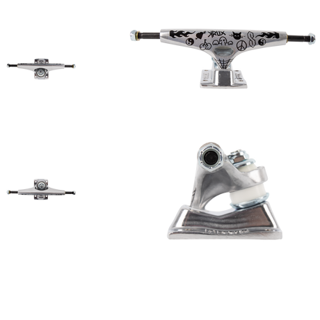 Krux K5 Doodle Skateboard Trucks - Silver 8.25"