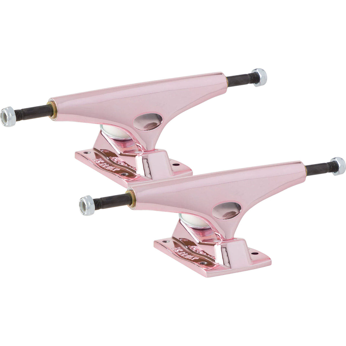 Krux K5 Krome Hint of Rose DLK Skateboard Trucks - Gold 8.25"