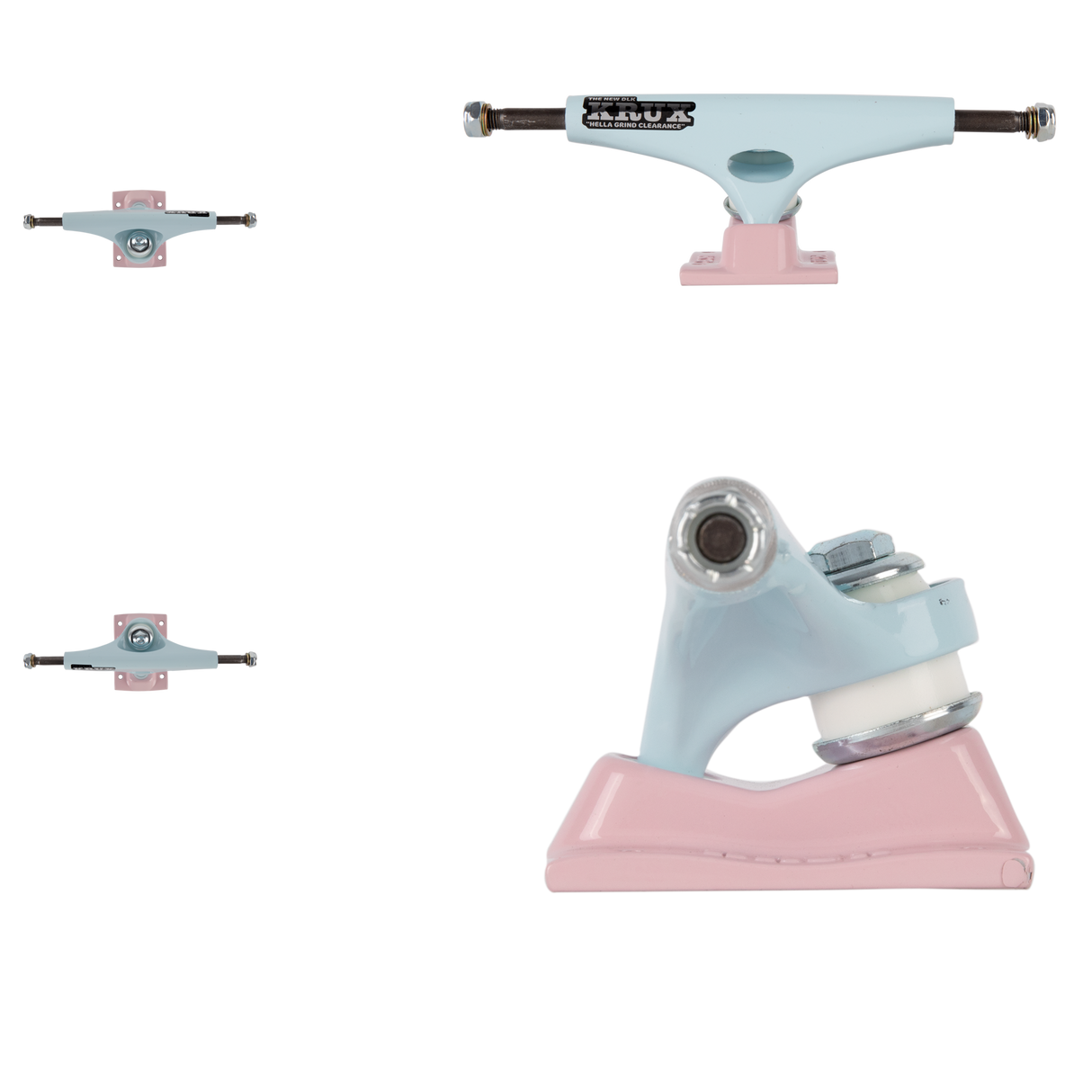 Krux K5 DLK Skateboard Trucks - Pale Blue Pink 8.25''