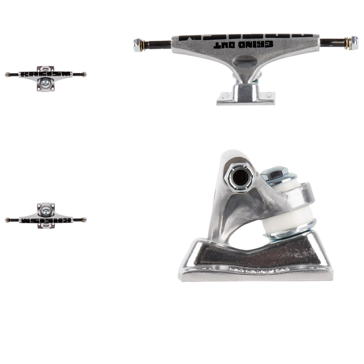 Krux K5 Grind Out Racism DLK Skateboard Trucks - Silver 8.25''