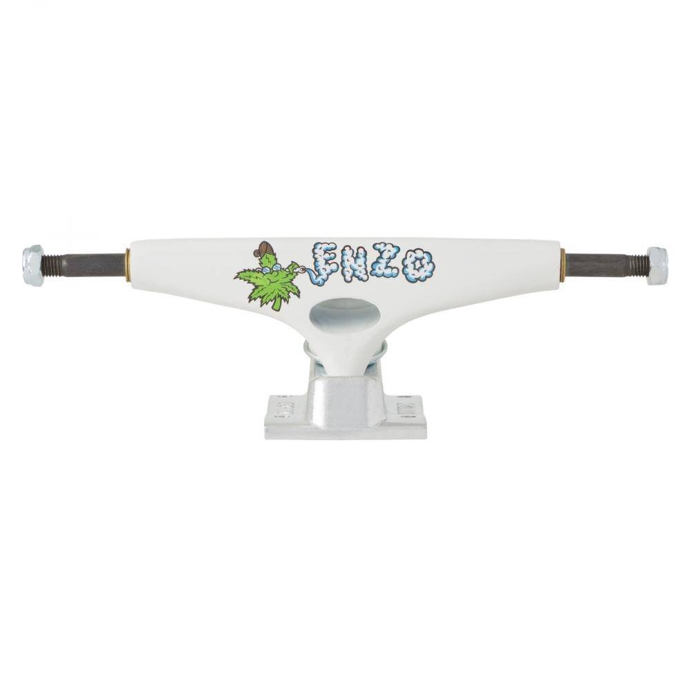 Krux Enzo Cautela K5 DLK Pro Skateboard Trucks - White/Silver 8"