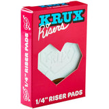 Krux Skateboard Riser Pads White - 1/4'
