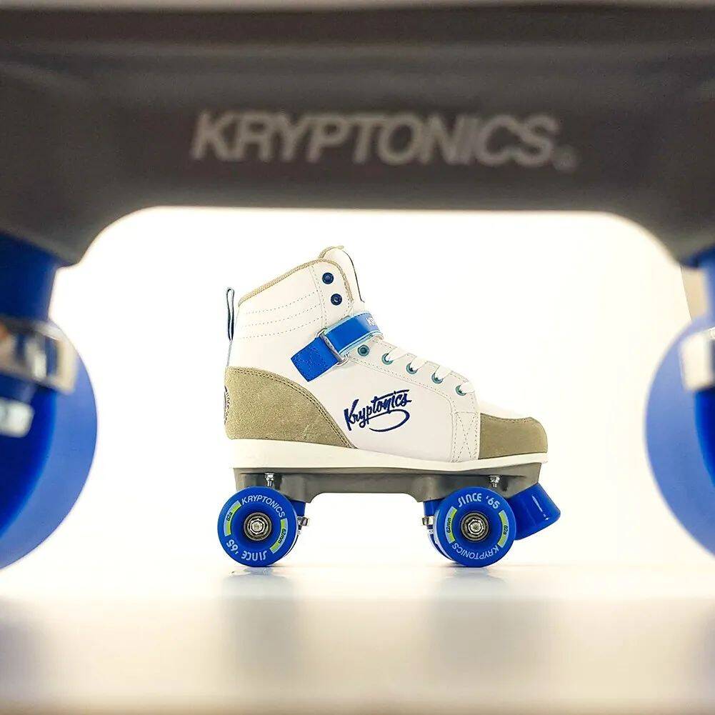 Kryptonics Blitz Quad Roller Skates - White/Blue