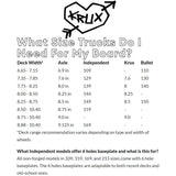 Krux Polka Dot Skateboard Trucks - Black/White 8.25''