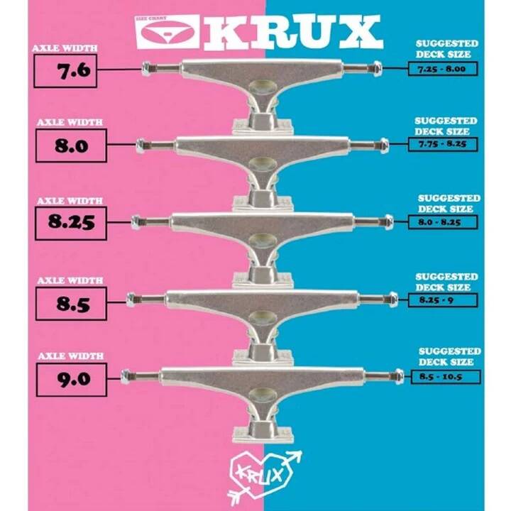 Krux K5 Skateboard Trucks - Polished 9''