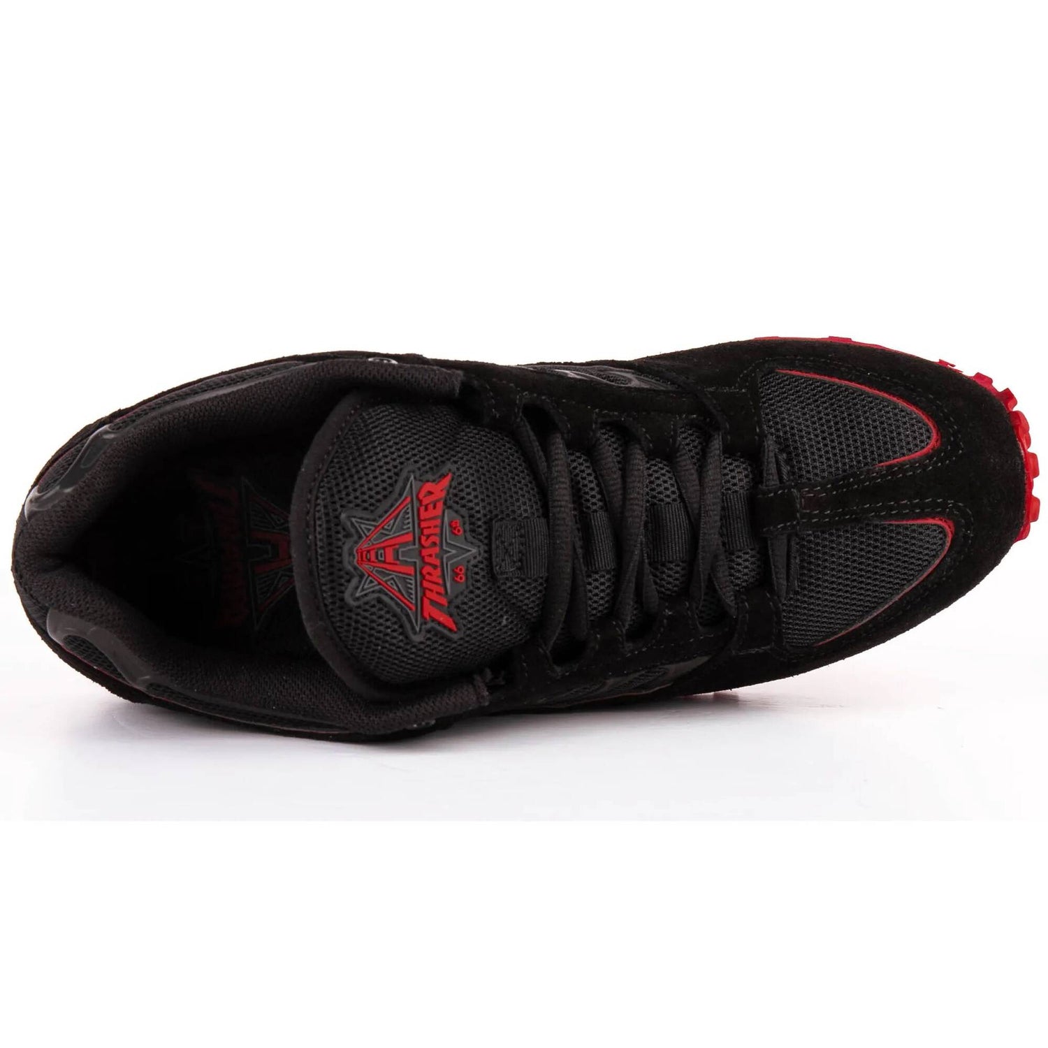 Lakai Carroll x Thrasher x Vibram Skate Shoes - Black/Red Suede