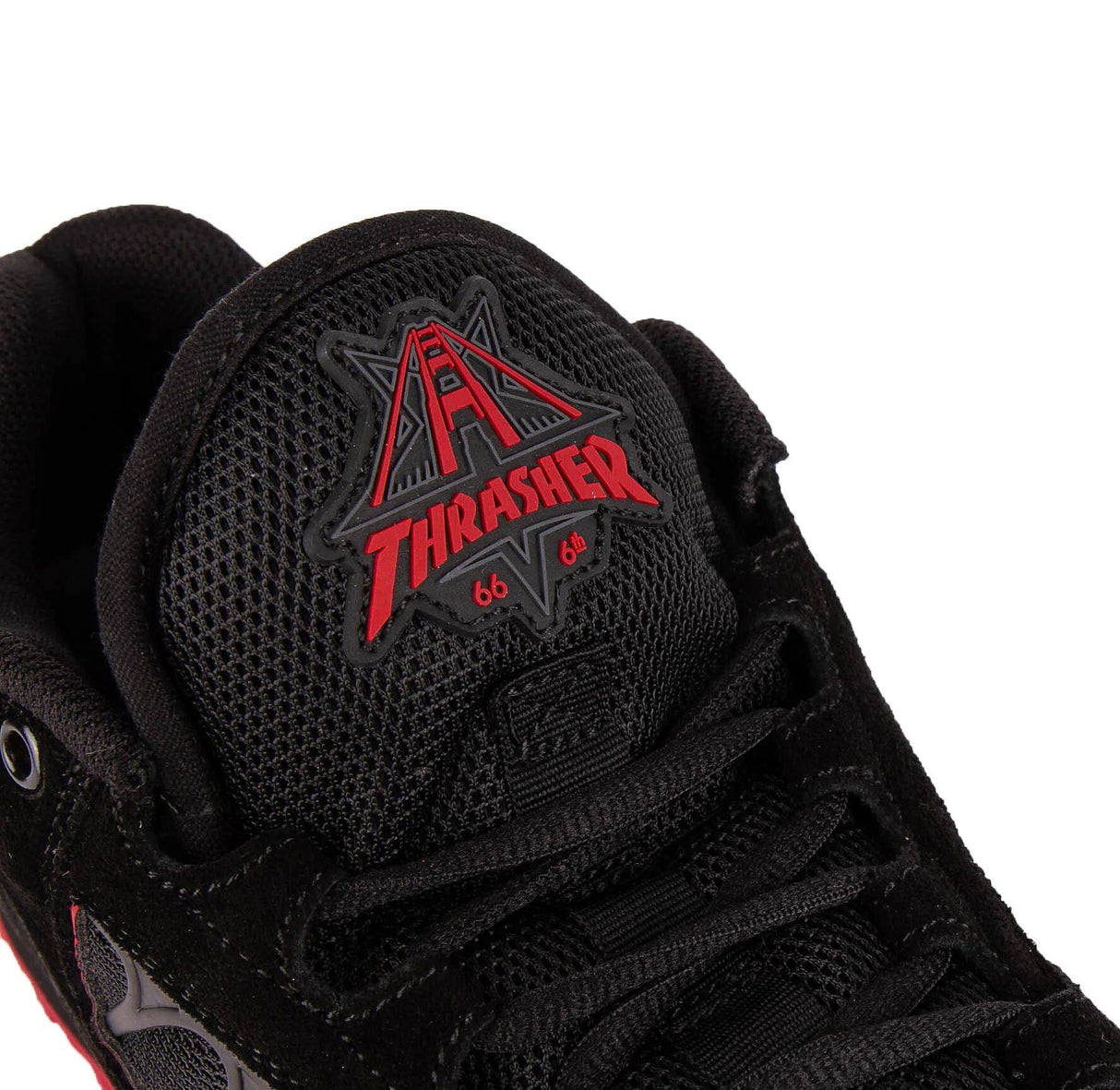 Lakai Carroll x Thrasher x Vibram Skate Shoes - Black/Red Suede