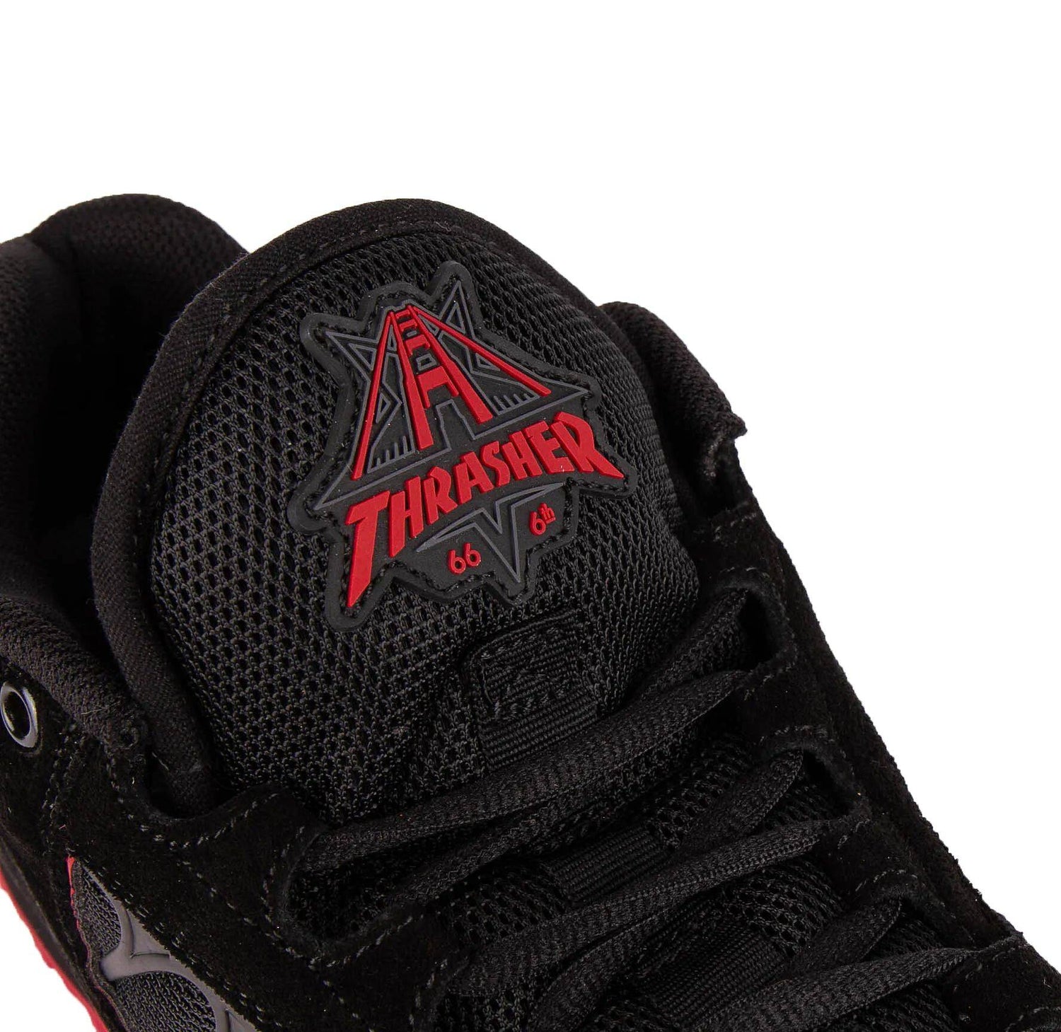 Lakai Carroll x Thrasher x Vibram Skate Shoes - Black/Red Suede