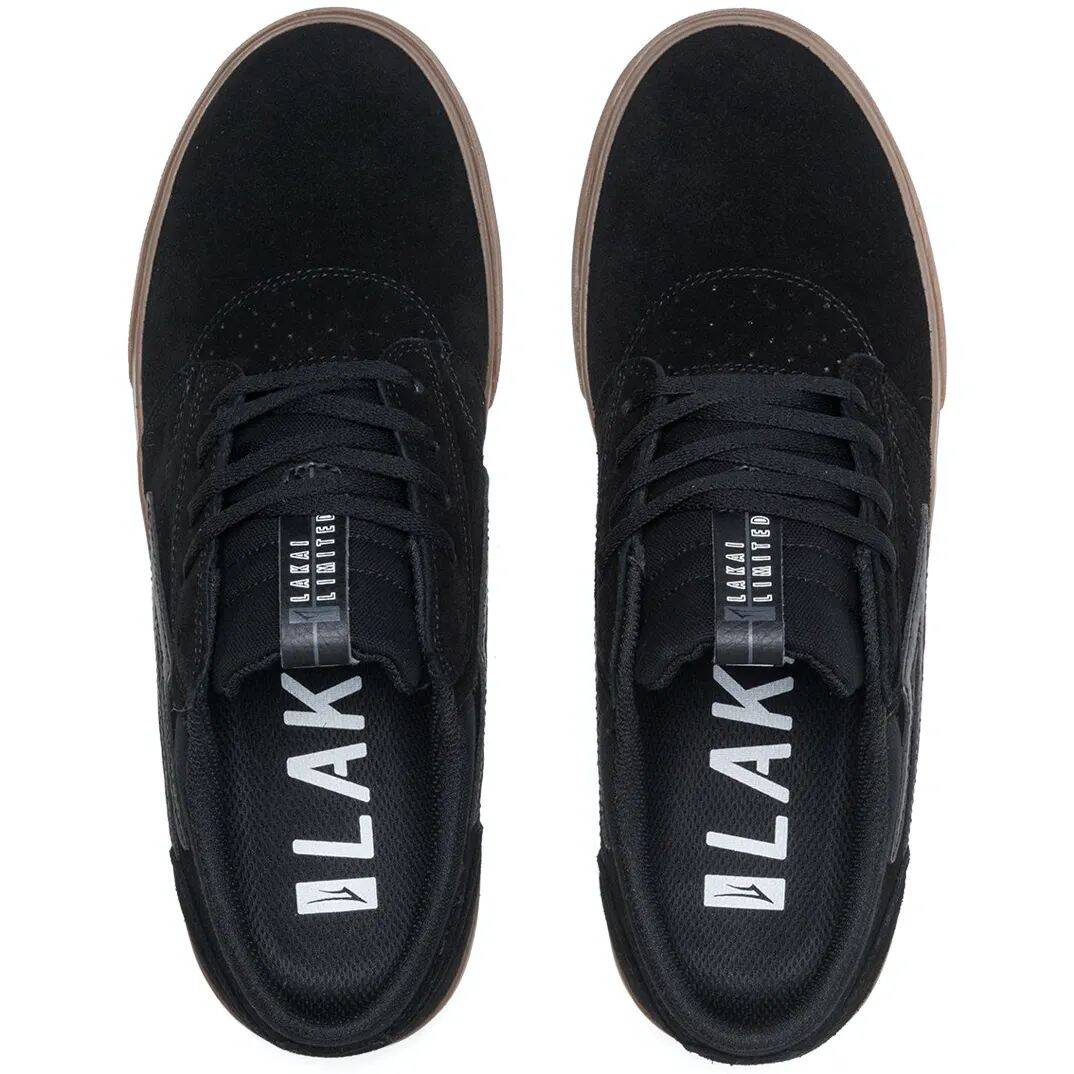 Lakai Griffin Skate Shoes - Black/Gum Suede