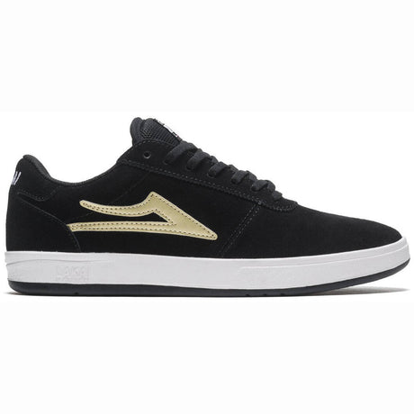 Lakai Manchester XLK Skate Shoes - Black/Gold Suede UK 8