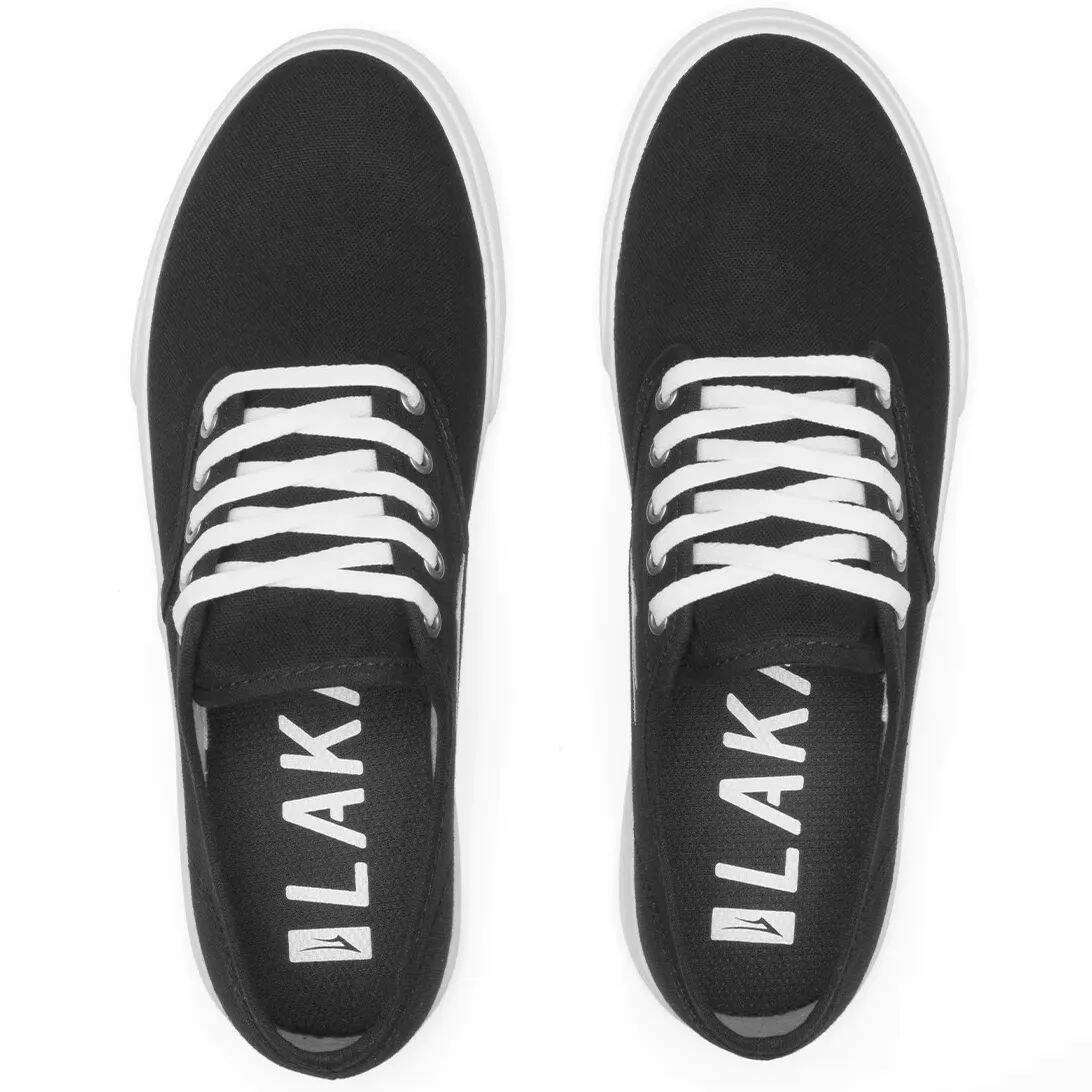 Lakai Oxford Skate Shoes - Black Canvas