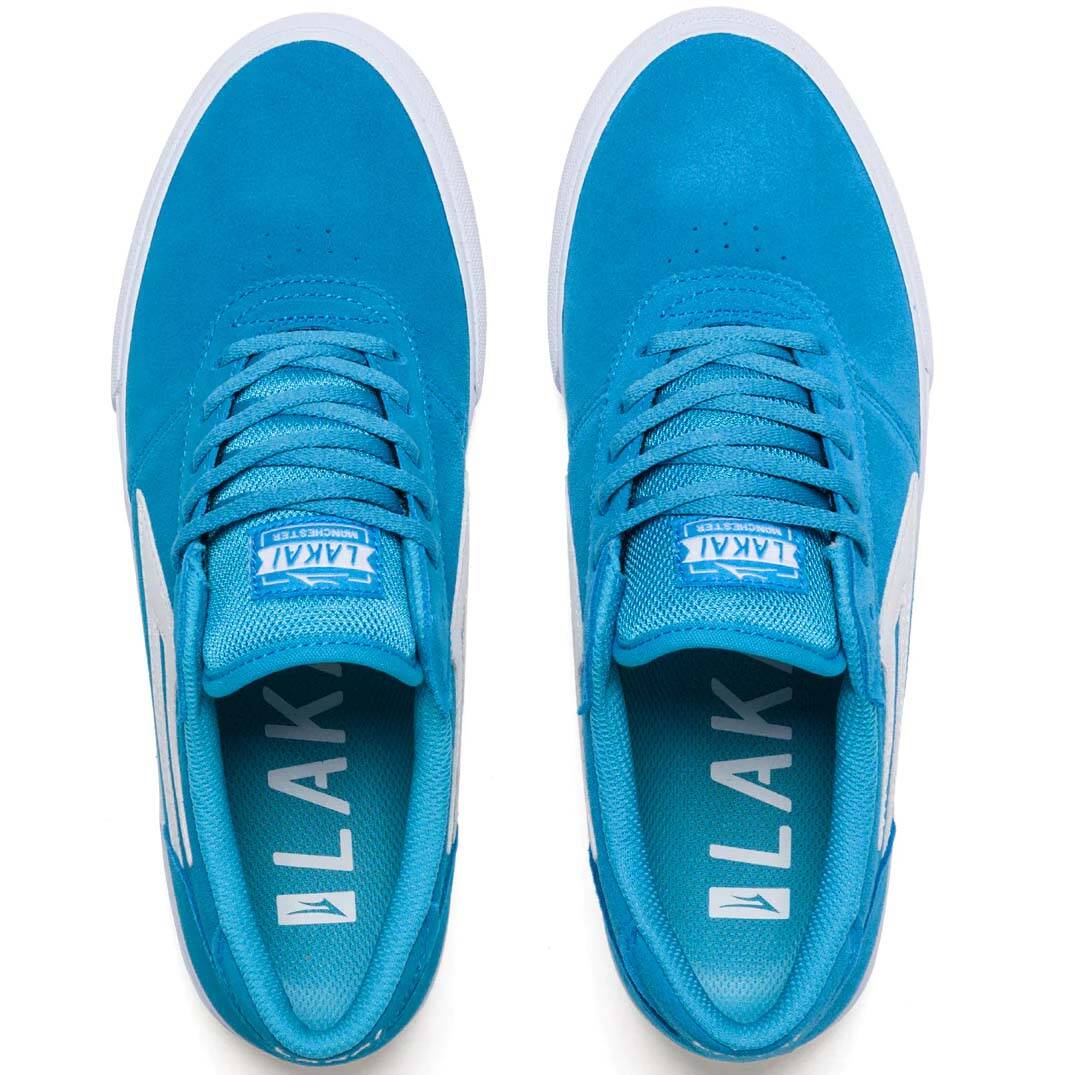 Lakai Manchester Skate Shoes - Cyan Suede