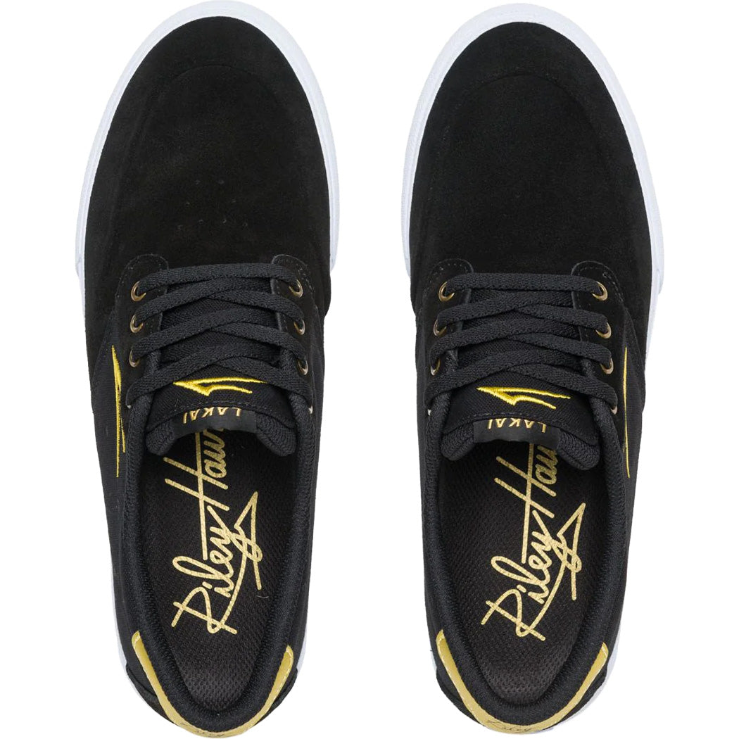 Lakai Riley 3 Skate Shoes - Black/Gold