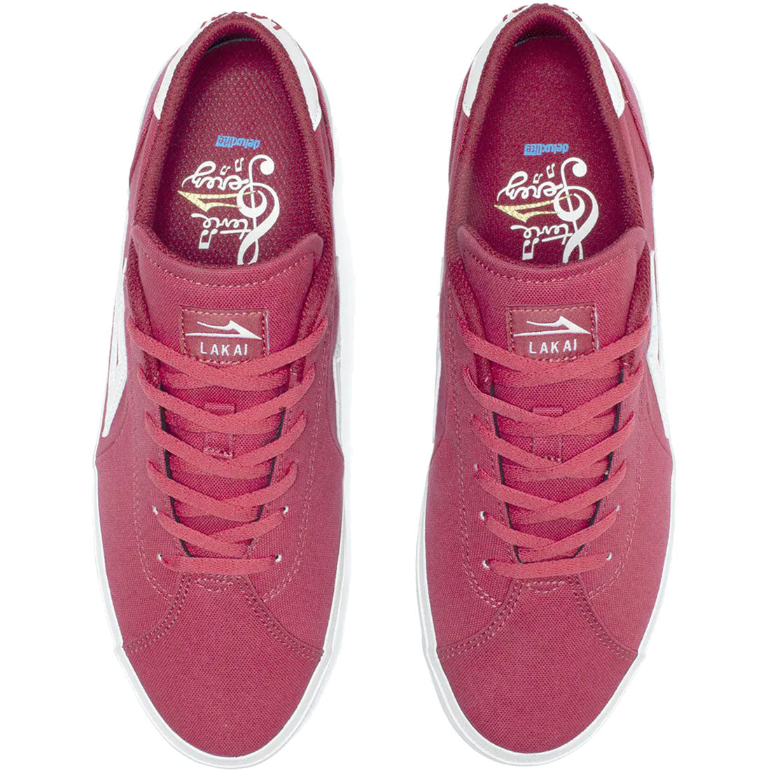Lakai Flaco II Skate Shoes - Red Canvas