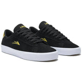Lakai Newport Skate Shoes - Black/Gold Suede