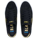 Lakai Newport Skate Shoes - Black/Gold Suede