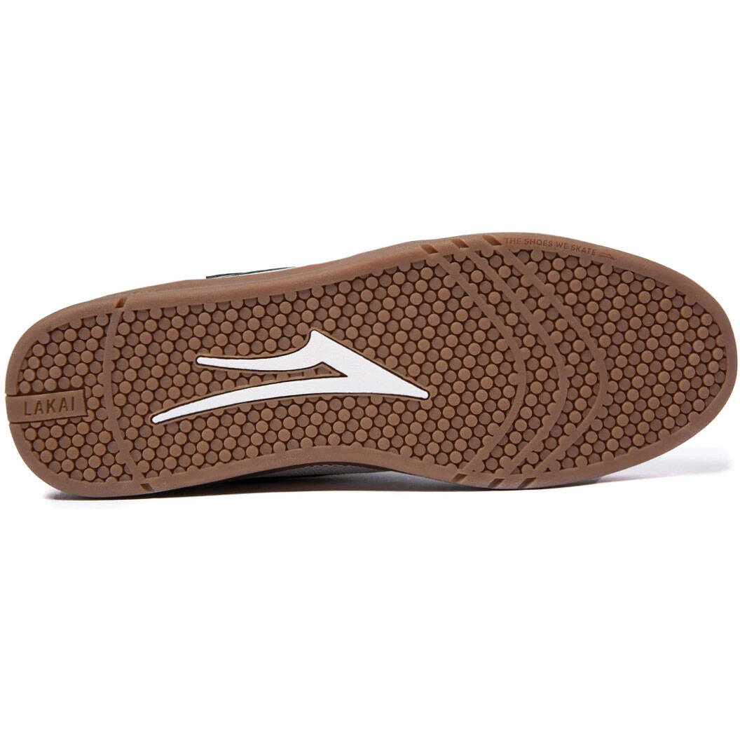 Lakai Brighton Skate Shoes - White/Gum Suede