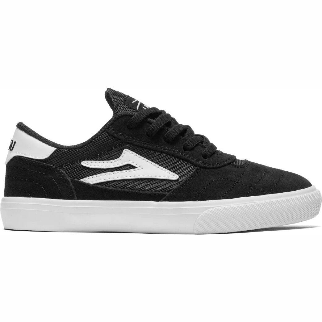 Lakai Cambridge Skate Shoes - Black/White Suede