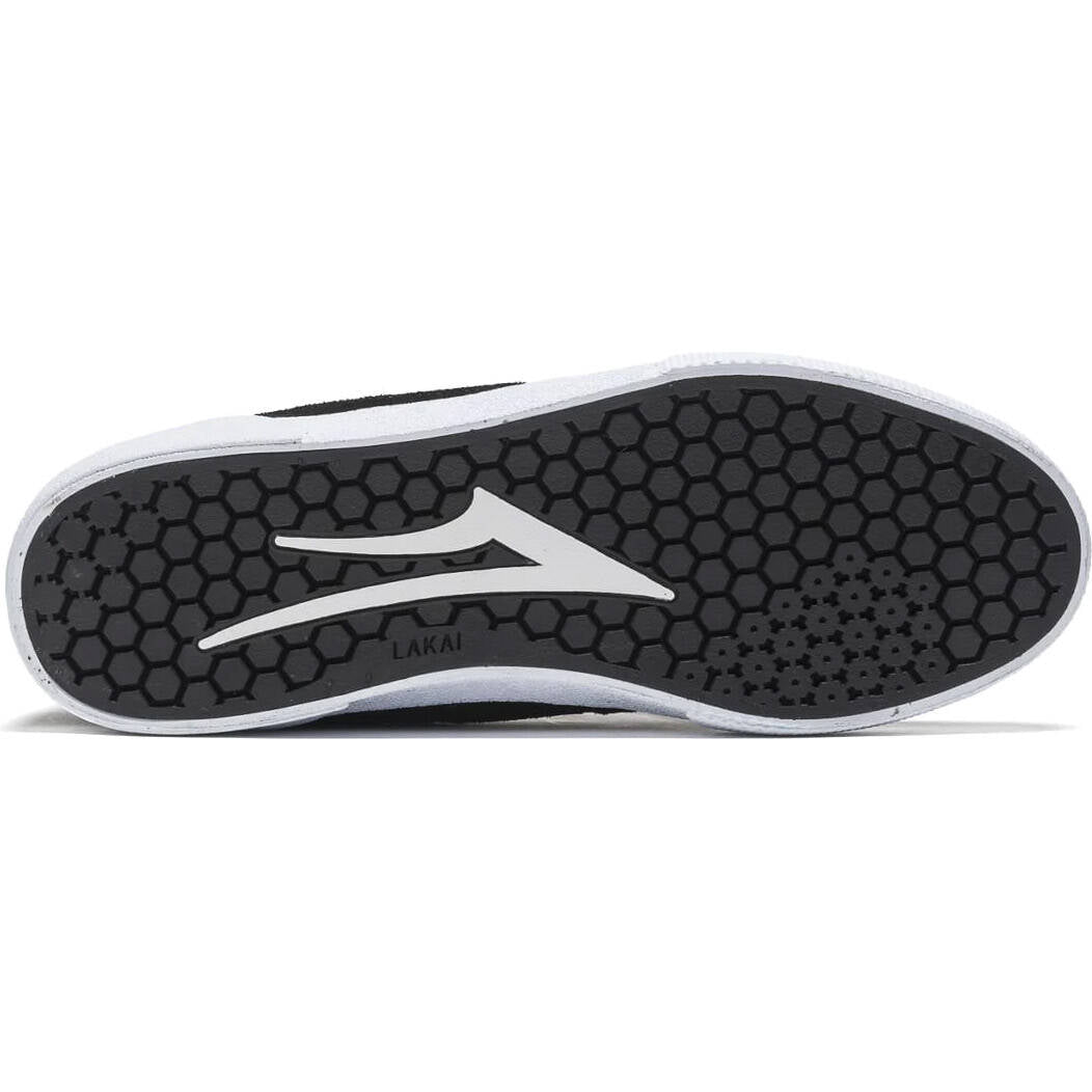 Lakai Cambridge Mid Skate Shoes - Black/White Suede