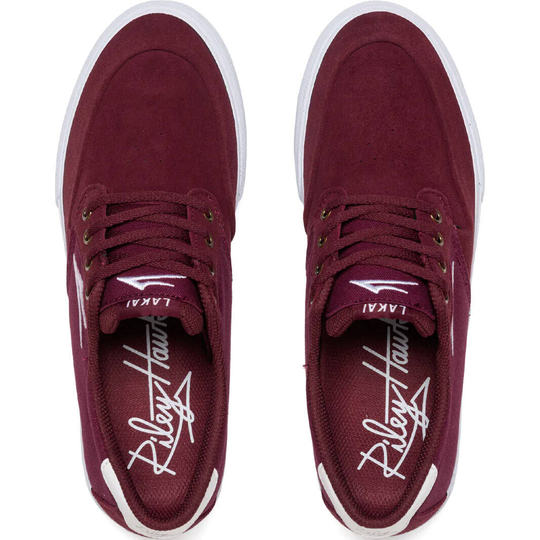 Lakai Riley 3 Skate Shoes - Burgundy Suede