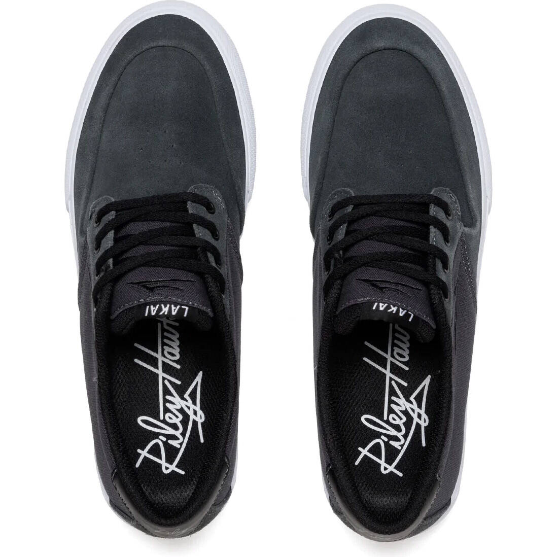 Lakai Riley 3 Skate Shoes - Charcoal Suede