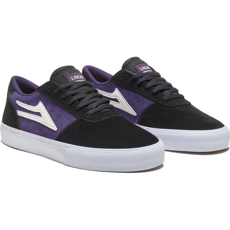 Lakai Manchester Skate Shoes - Black/Grape Suede