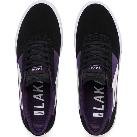 Lakai Manchester Skate Shoes - Black/Grape Suede