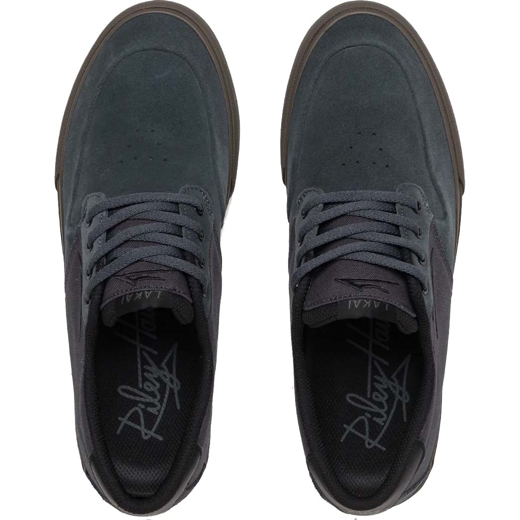 Lakai Riley 3 Skate Shoes - Charcoal/Gum Suede