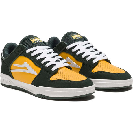 Lakai Telford Low Skate Shoes - Pine/Yellow Suede