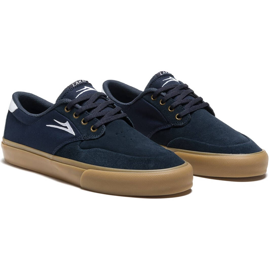 Lakai Riley 3 Skate Shoes - Navy/Gum Suede