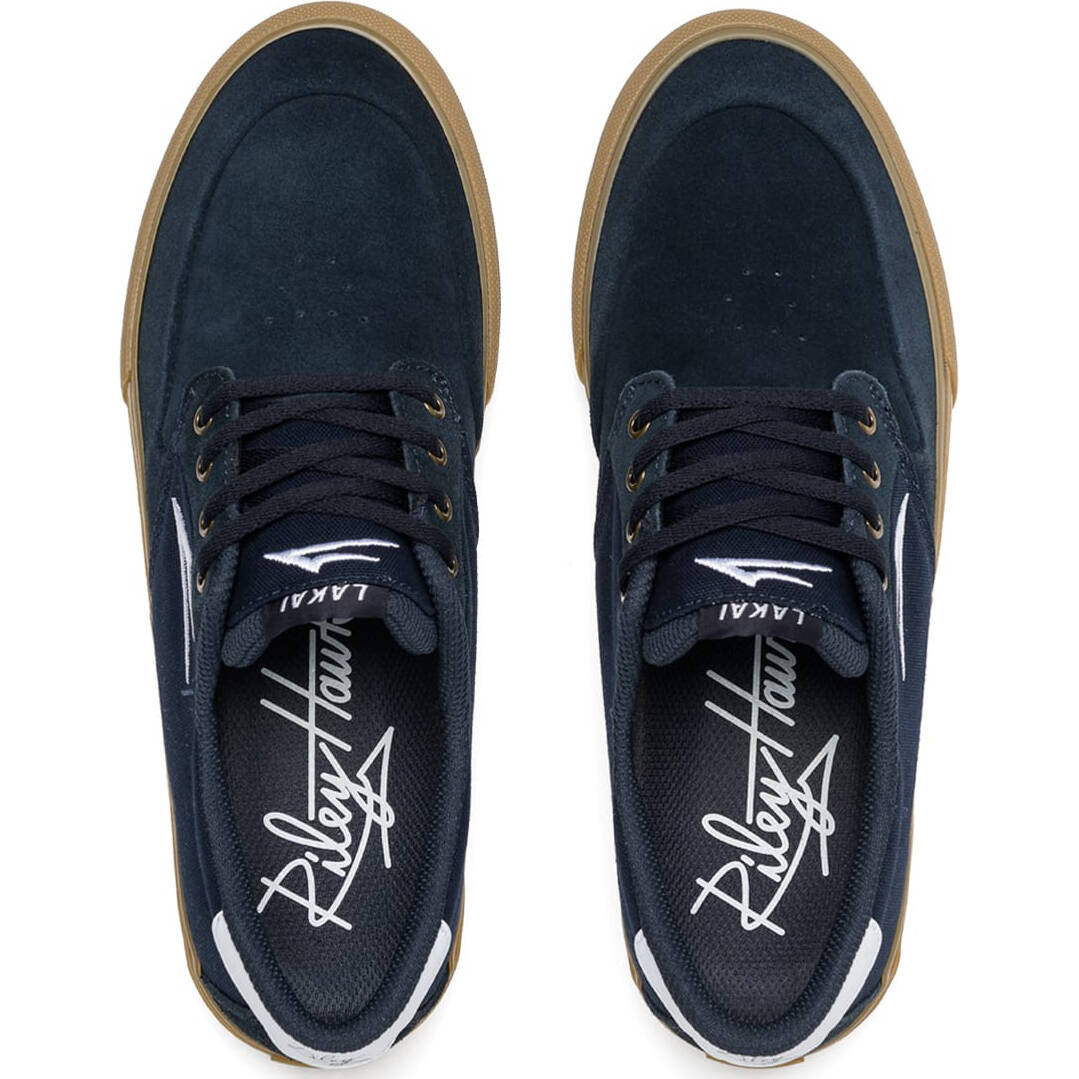 Lakai Riley 3 Skate Shoes - Navy/Gum Suede