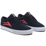 Lakai Griffin Skate Shoes - Navy/Coral Suede