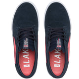 Lakai Griffin Skate Shoes - Navy/Coral Suede