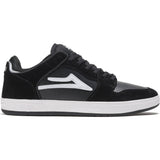 Lakai Telford Low Skate Shoes - Black/White Suede