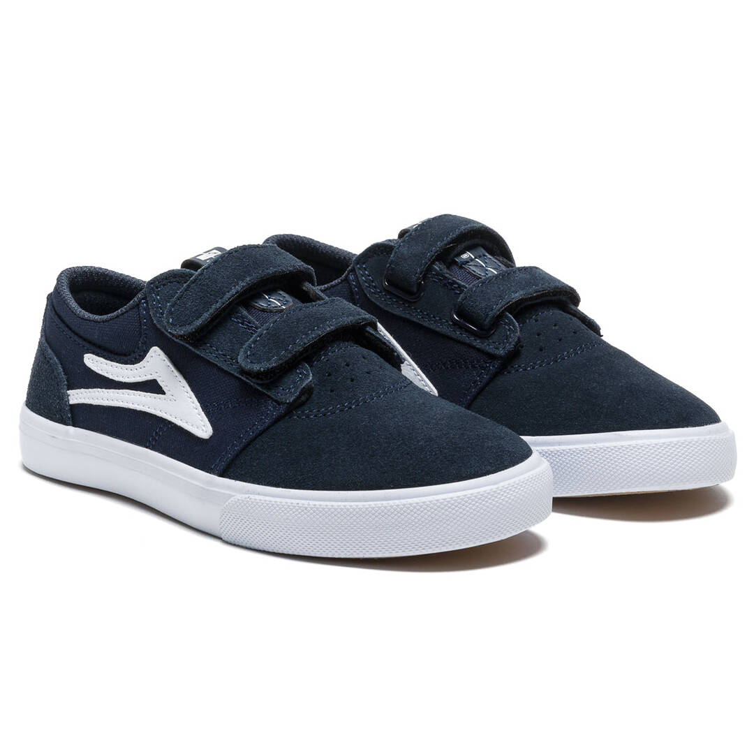 Lakai Griffin Kid's Skate Shoes - Navy Suede