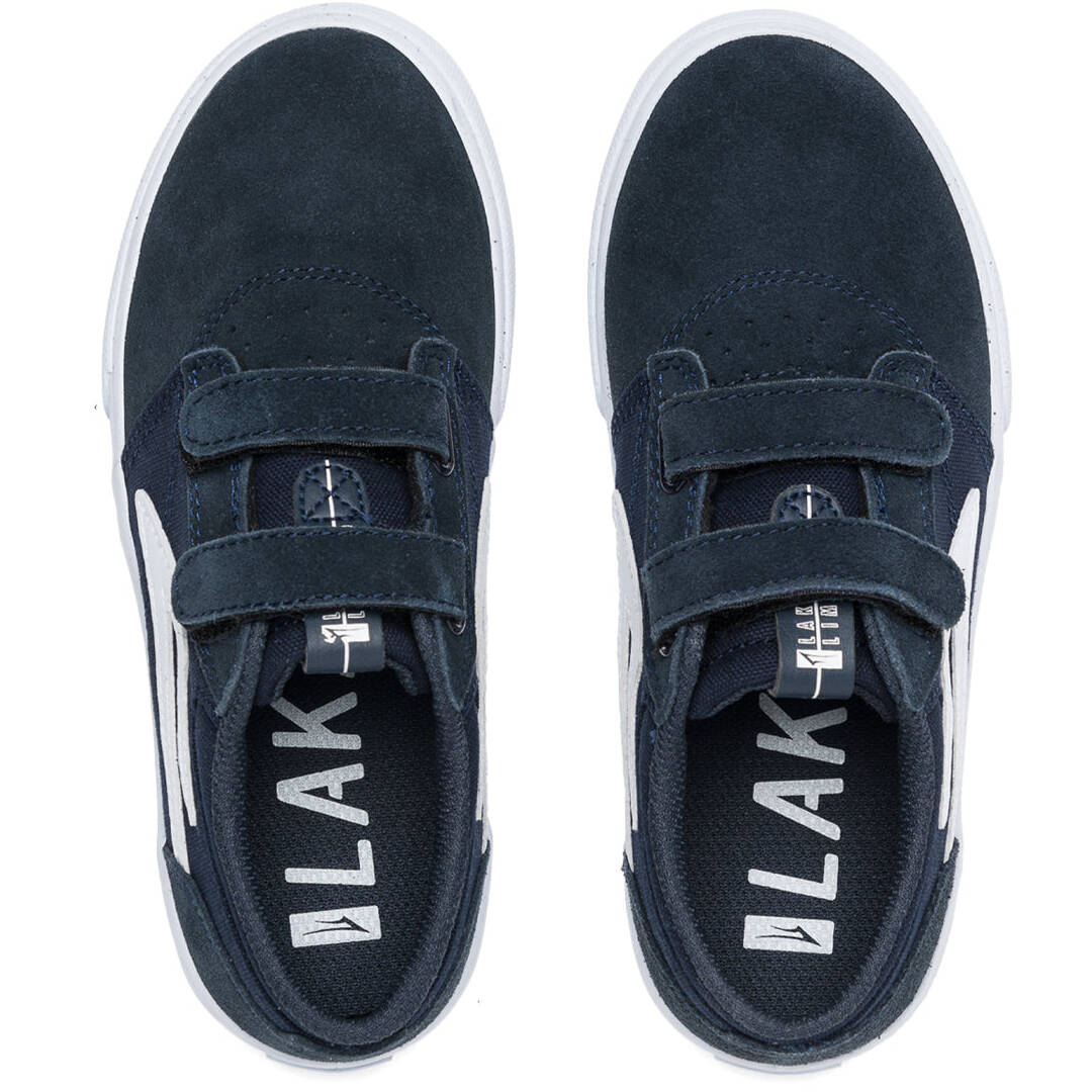 Lakai Griffin Kid's Skate Shoes - Navy Suede