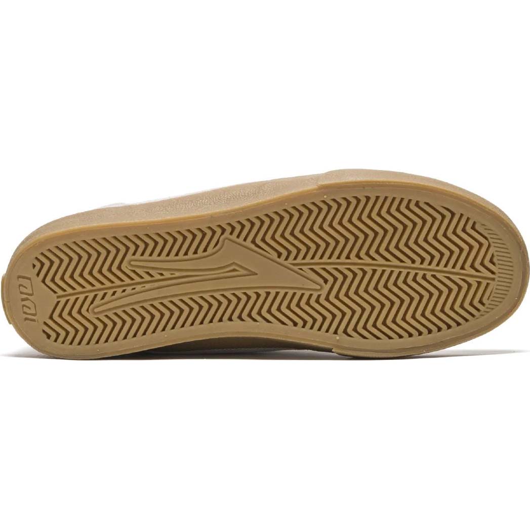 Lakai Cardiff Skate Shoes - White/Gum Suede