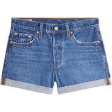 Levi's 501 Rolled Ordina Troy Scraped Shorts - Dark Indigo