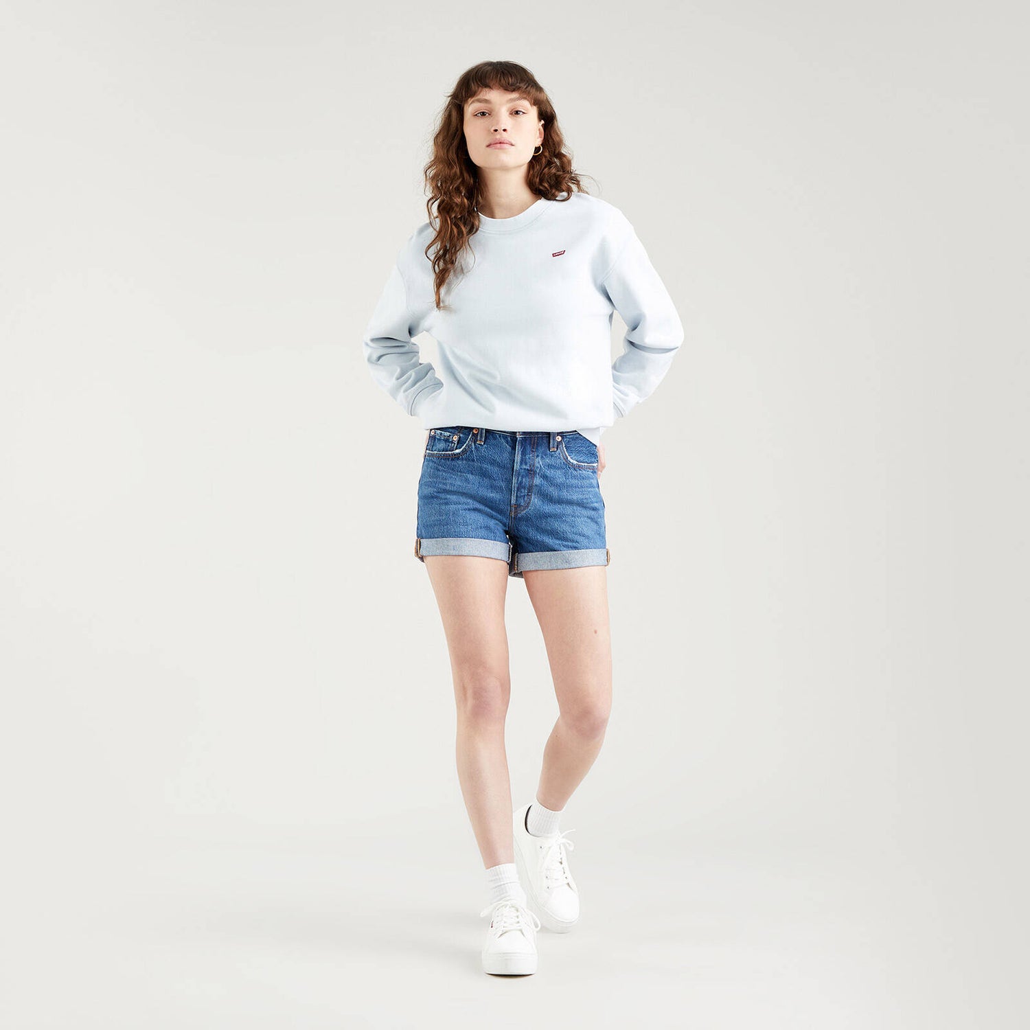 Levi's 501 Rolled Ordina Troy Scraped Shorts - Dark Indigo