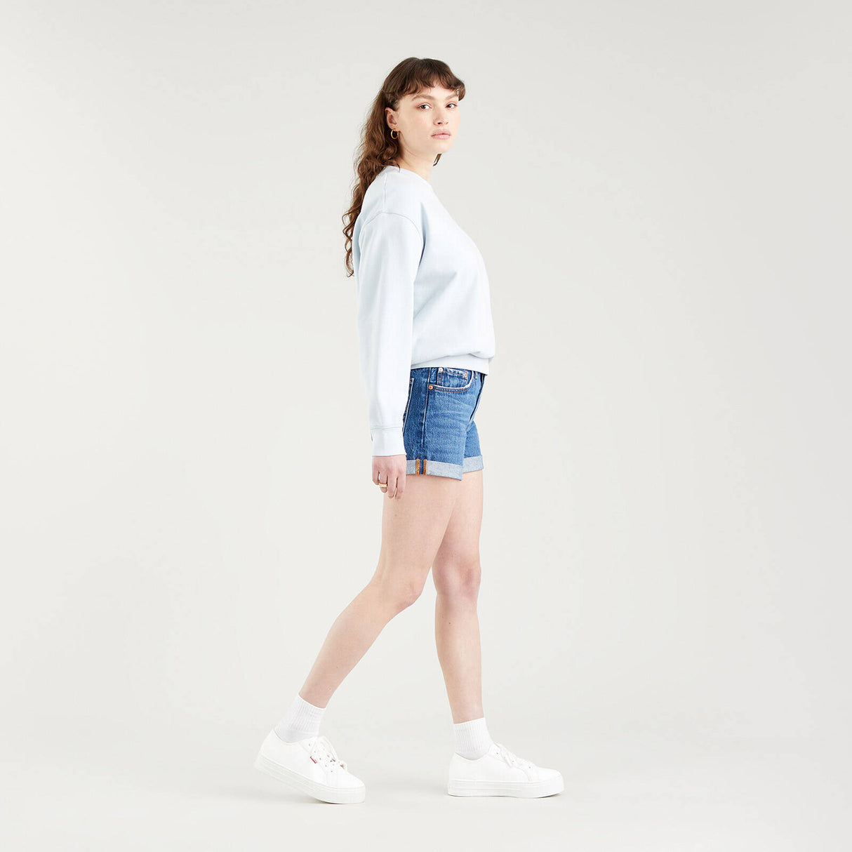 Levi's 501 Rolled Ordina Troy Scraped Shorts - Dark Indigo