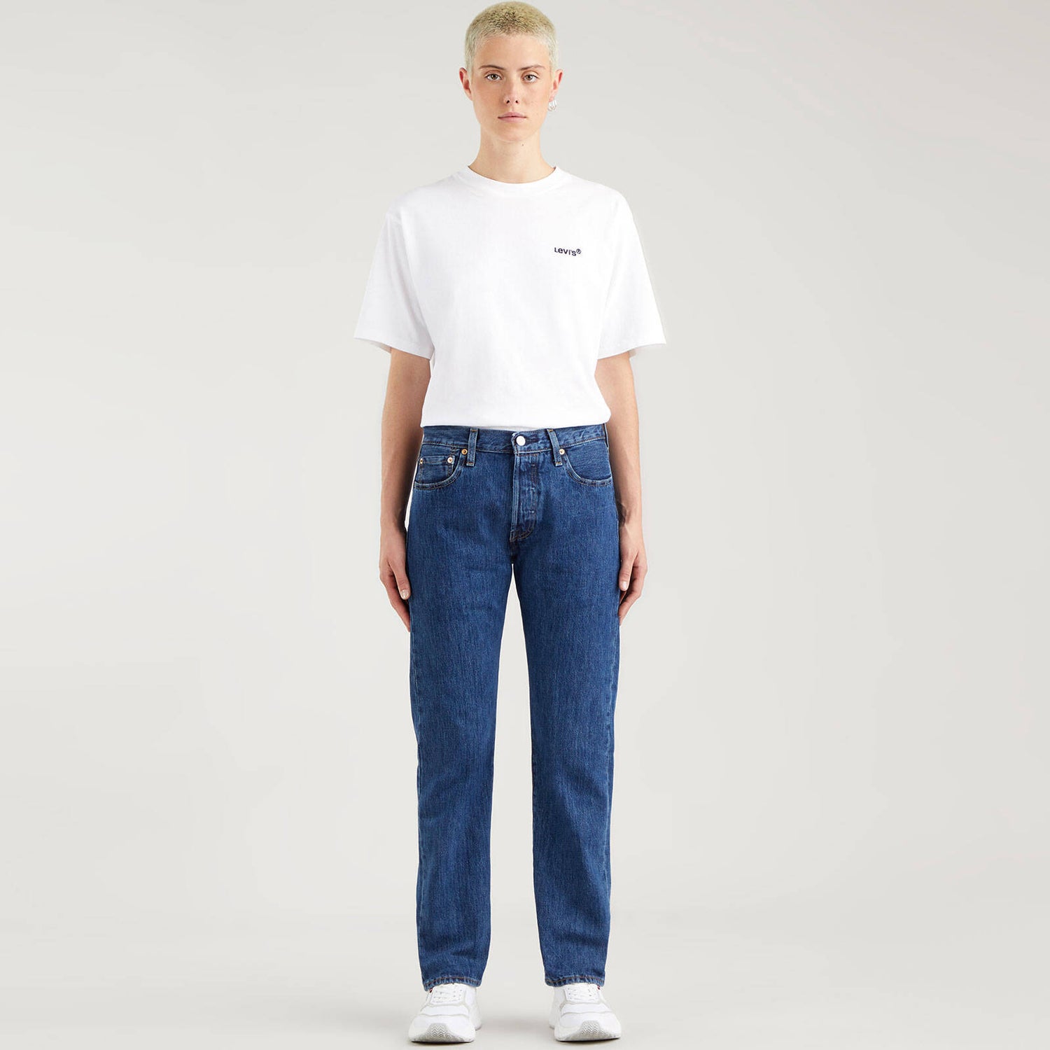 Levi's 501 Original Stonewash Jeans - Medium Indigo
