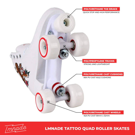 LMNADE Tattoo Quad Roller Skates - Tiger