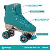 LMNADE Throwback Quad Roller Skates - Candie (Turquoise)